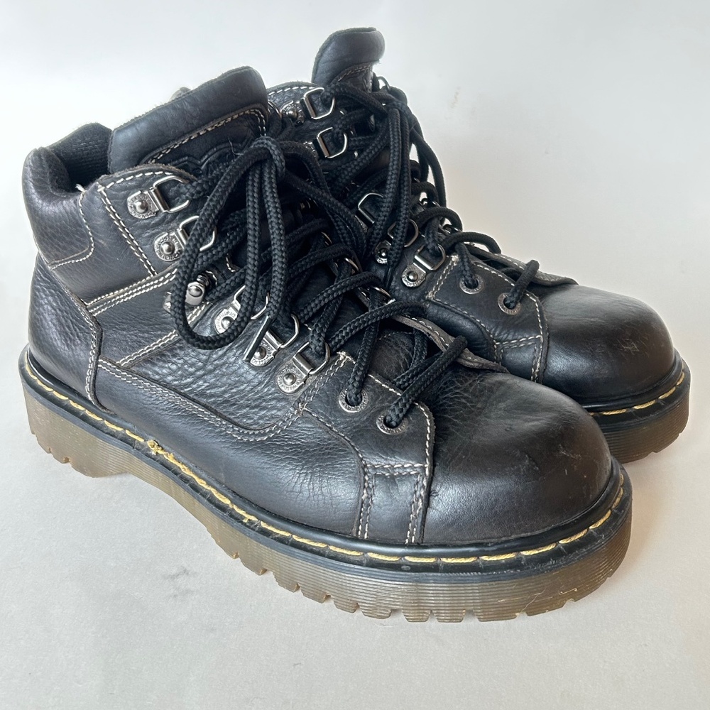 Dr Martens Doc 9349 boots MADE IN ENGLAND UK 9 US 10 Dark Brown Black Leather